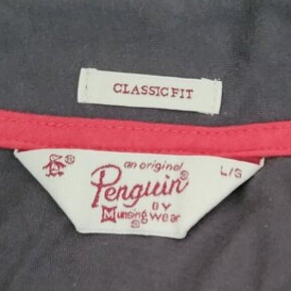 Penguin Oringinal Polo Men's Large White Grey Red Classic Fit - Picture 6 of 7